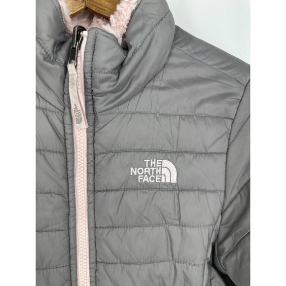 The North Face Reversible Mossbud Swirl Puffer Jacket Full Zip Girls Size L - Picture 3 of 16